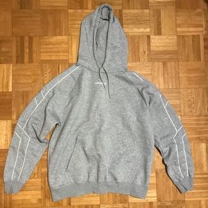 Grey Adidas Hoodie Sweatshirt Hood